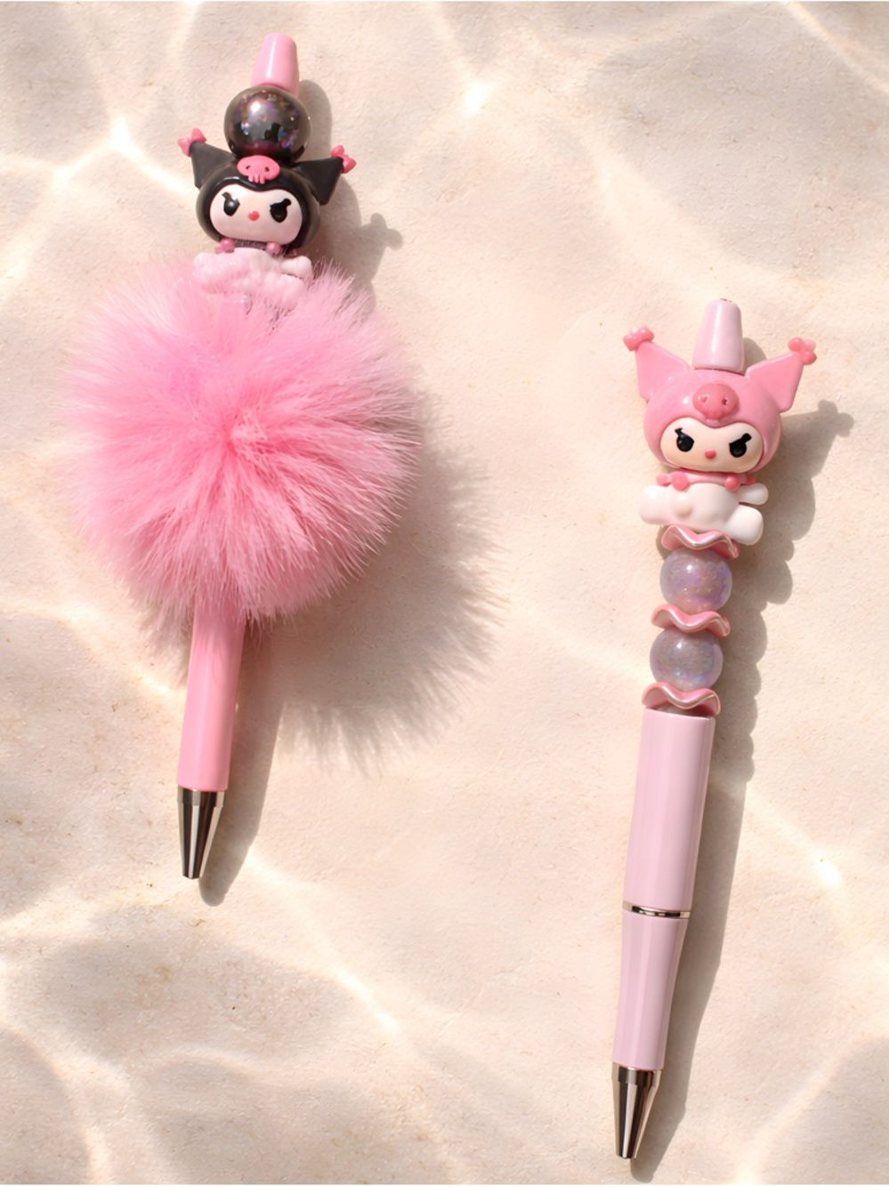 Cute Pink Kuromi Character Pom-Pom Ballpoint Pen. $11 each